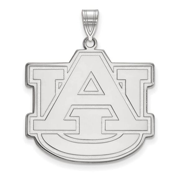 14k White Gold Auburn U XL Pendant